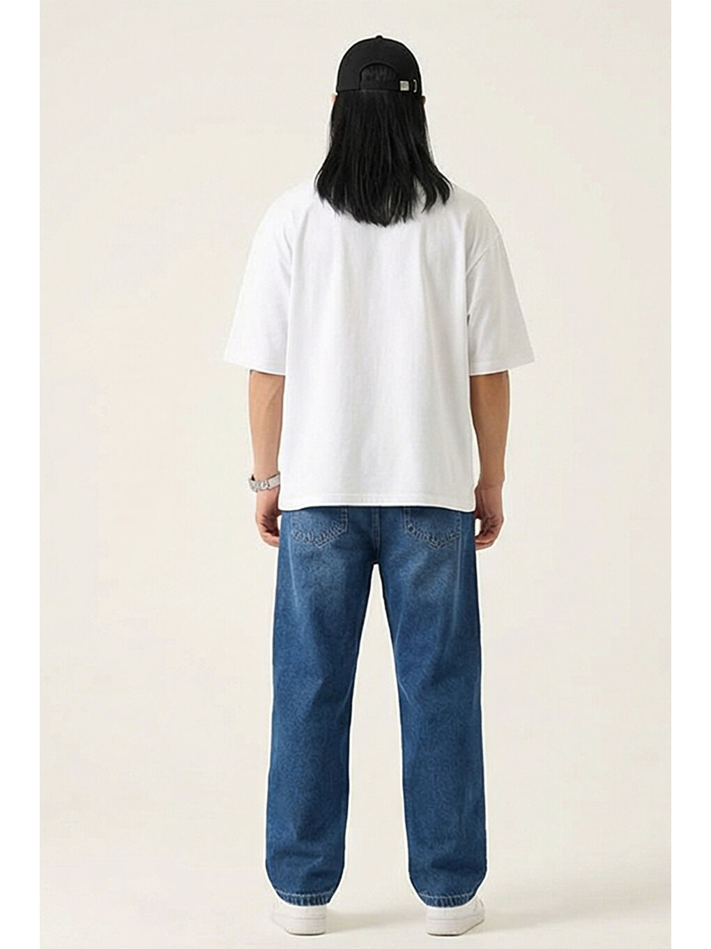 Erkek Rahat Kesim Baggy Jean Pantolon 30074 - Lacivert-4