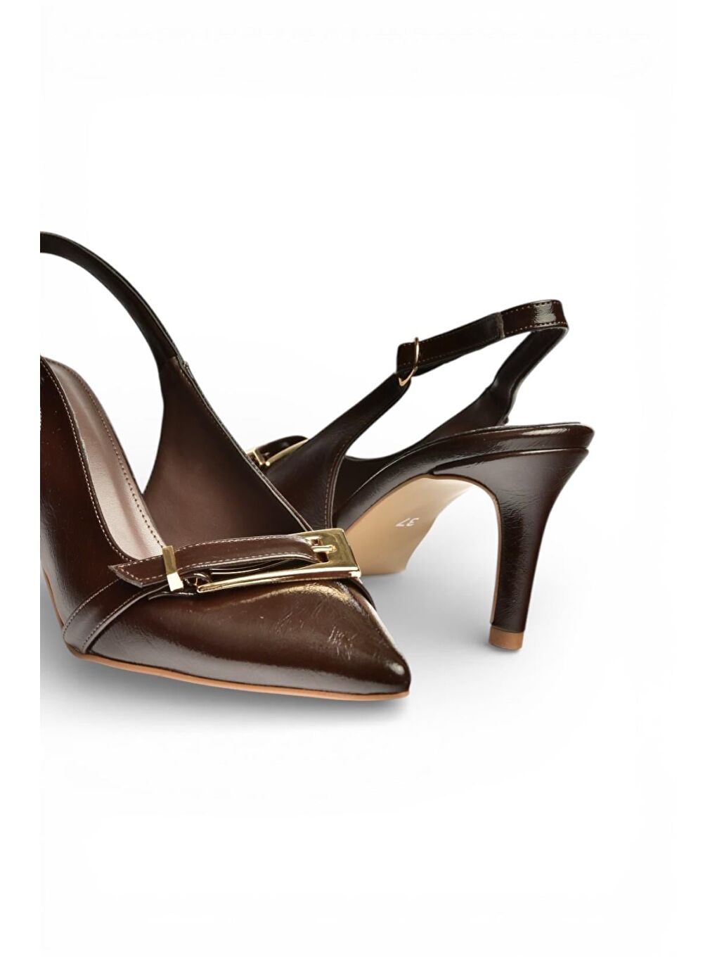 Kahverengi Kadın Topuklu Ayakkabı Y572110960-5