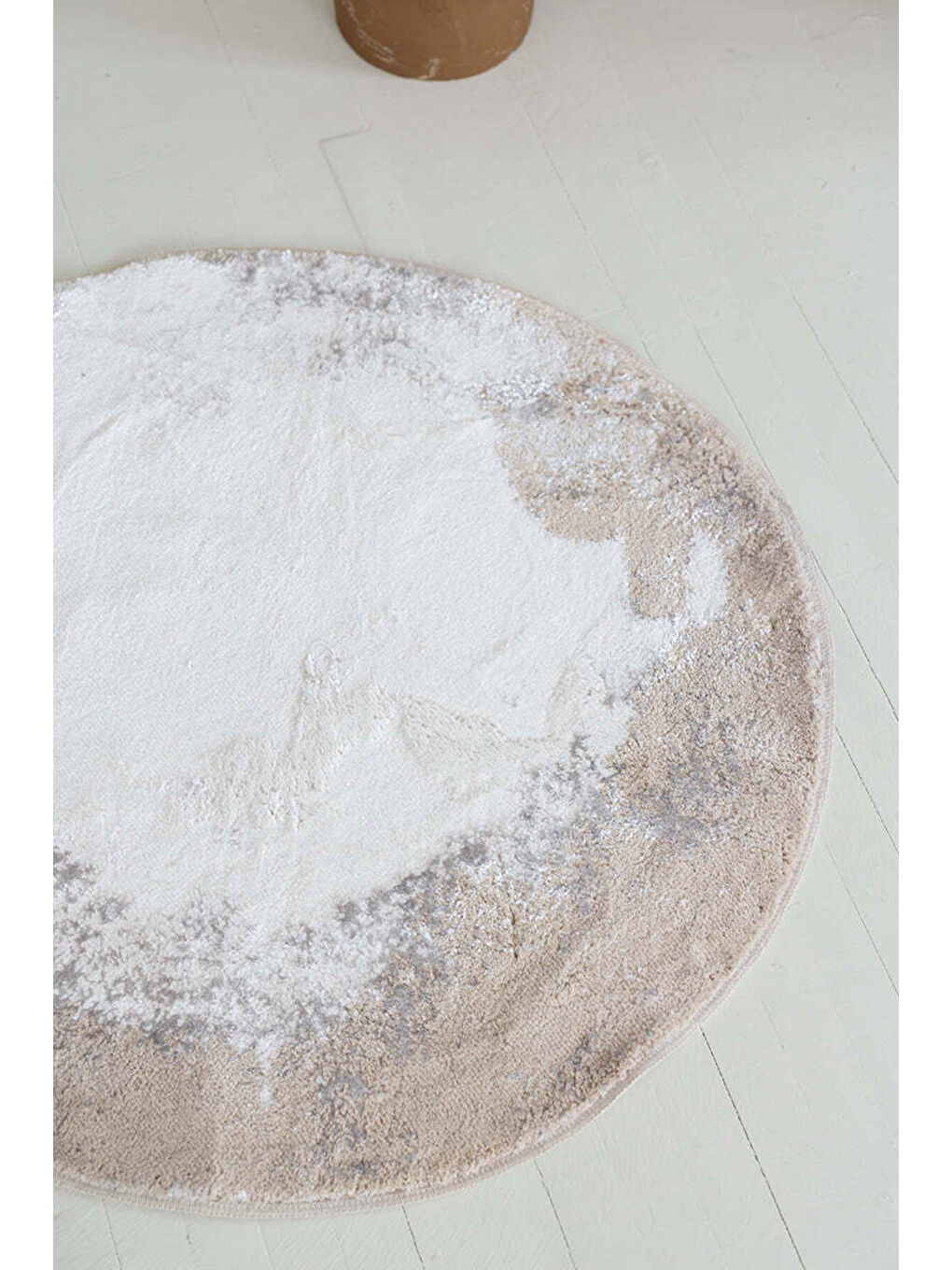 Hypnos Yuvarlak Banyo Paspası 70x70  Bej-2