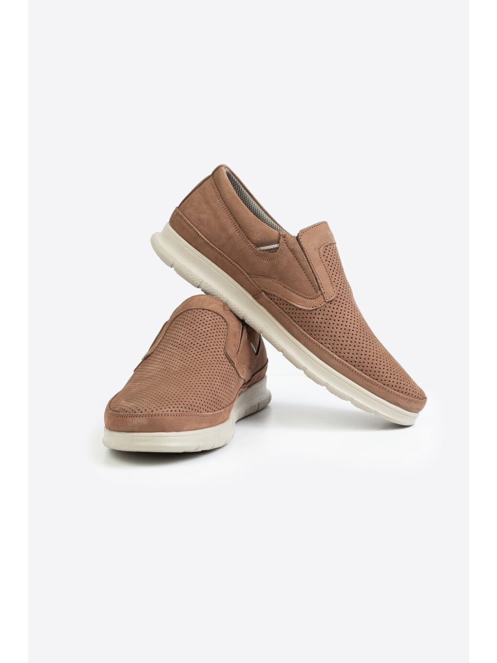 Kahverengi Hakiki Deri Erkek Spor Ayakkabı-3