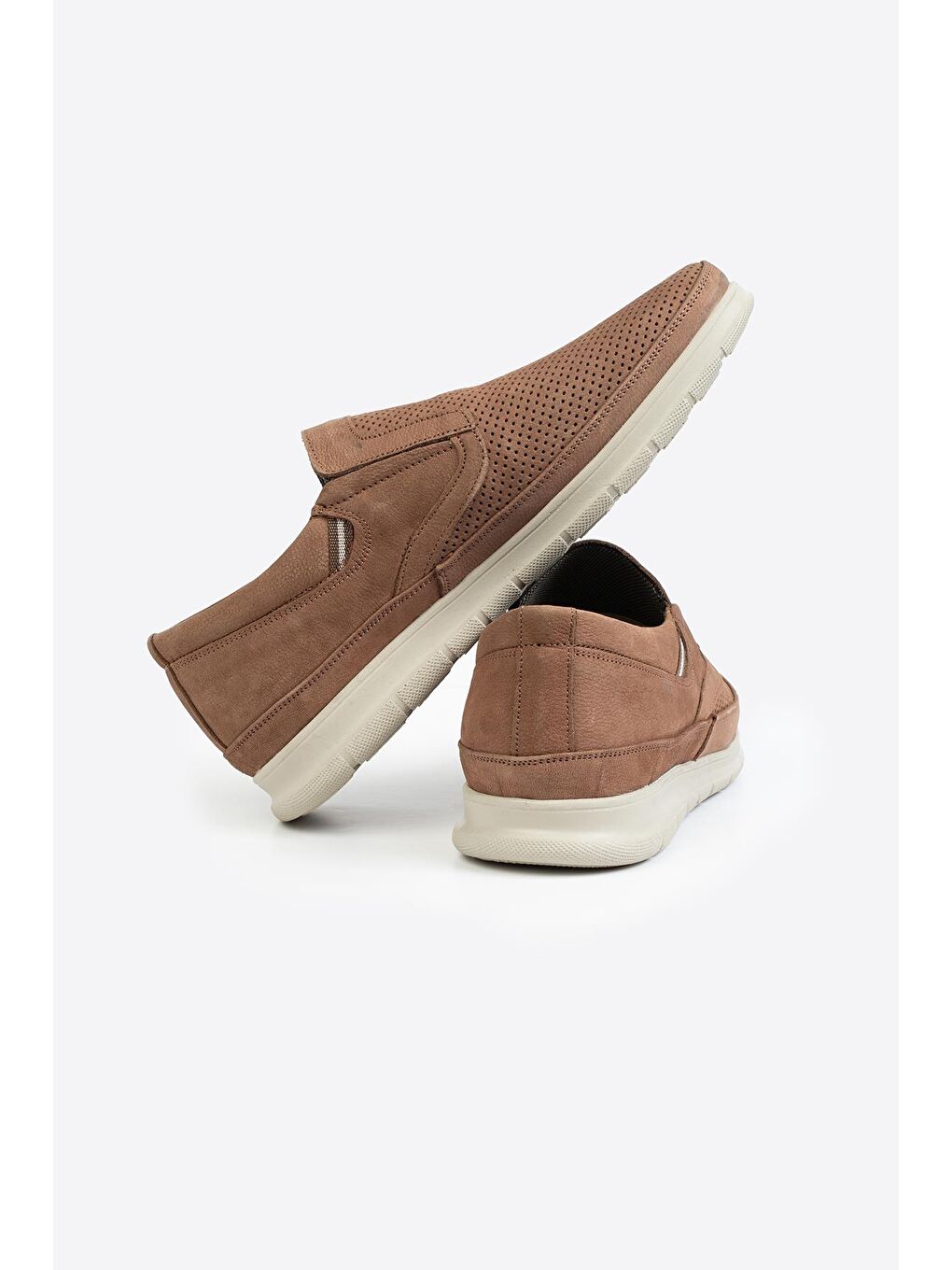 Kahverengi Hakiki Deri Erkek Spor Ayakkabı-4