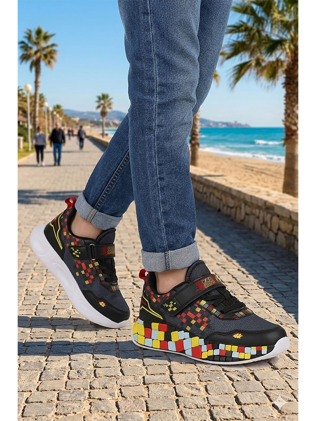 Siyah Jenks Craft Cırtlı Erkek Çocuk Spor Ayakkabı-2