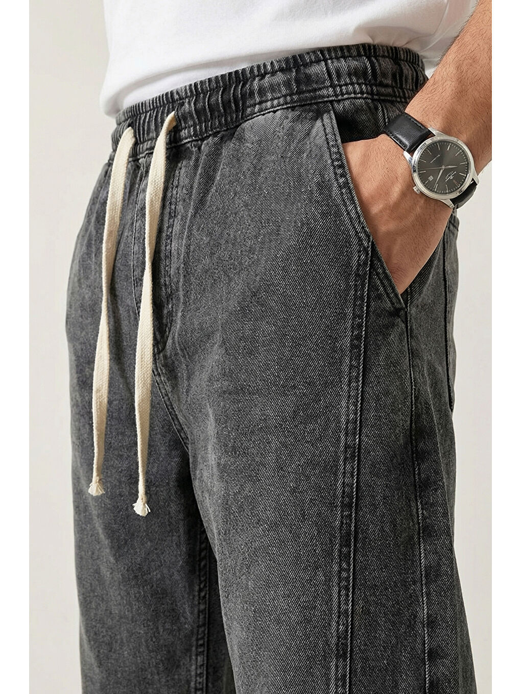 Erkek Rahat Kesim Baggy Jean Pantolon 30074 - Antrasit-2