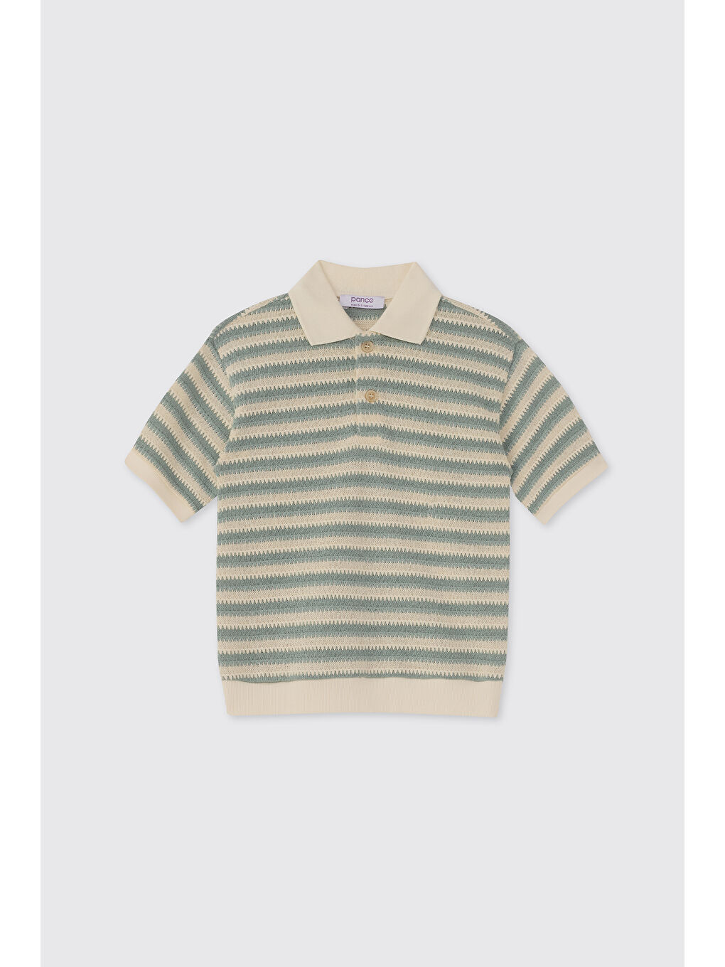 Erkek Çocuk Çizgili Yeşil Tişört