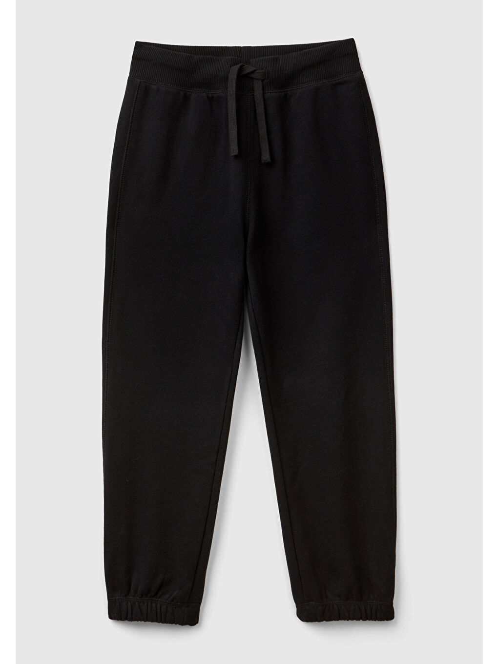 Erkek Çocuk Siyah Sağ Arka Cebi Logolu Beli Lastikli Büzgü İpli Eşofman Altı