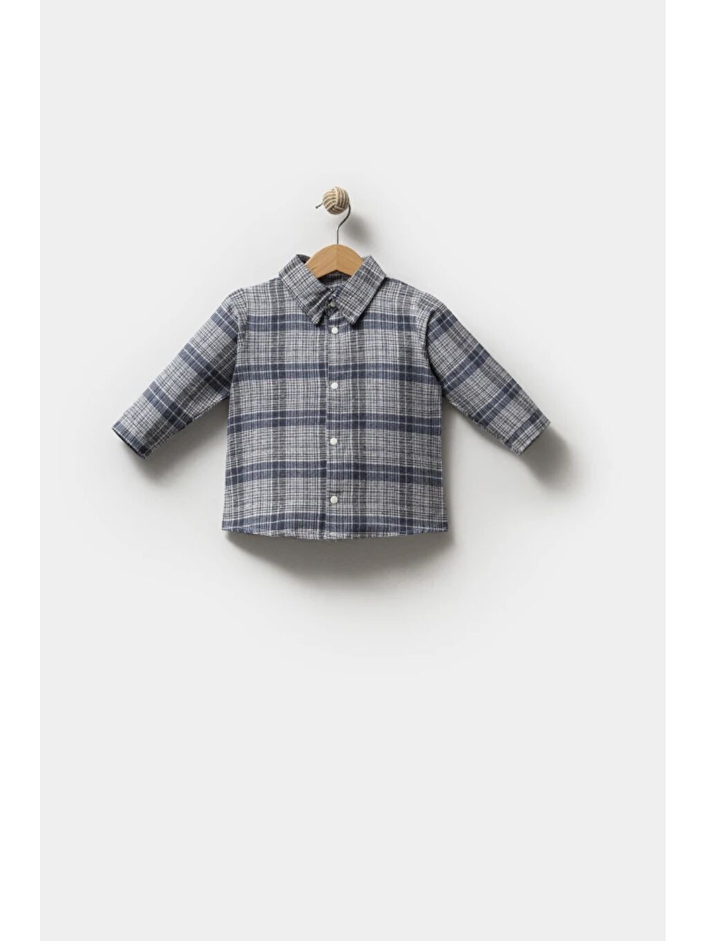 Turuncu Erkek Bebek Gömlek Sweatshirt ve Jean Pantolon 3'lü Takım 9064-3