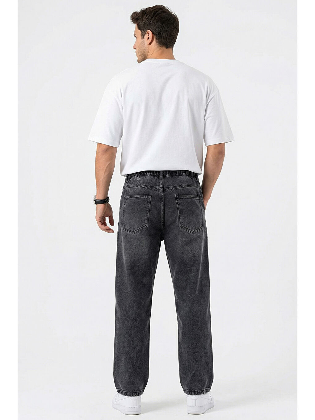 Erkek Rahat Kesim Baggy Jean Pantolon 30074 - Antrasit-5
