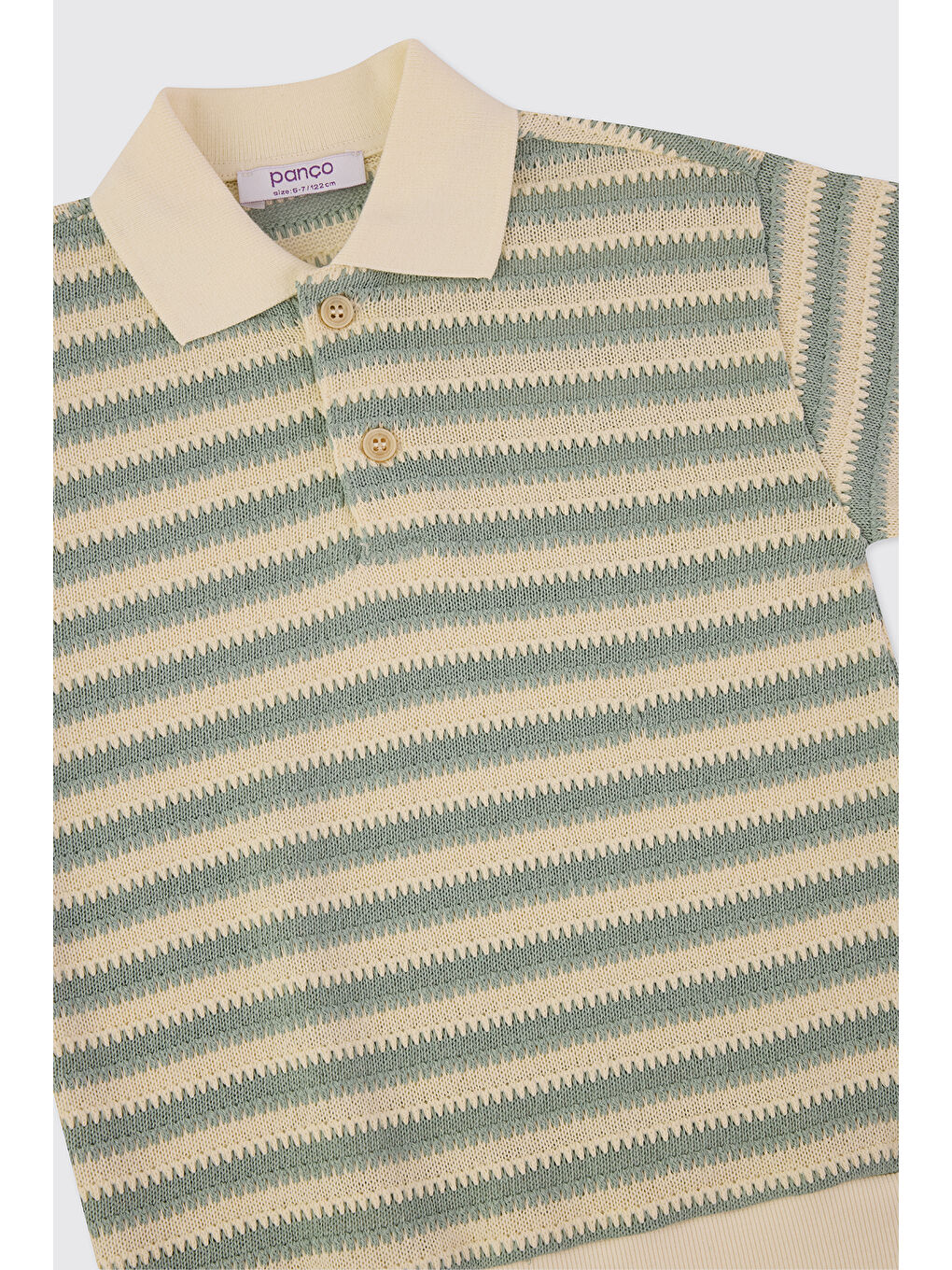 Erkek Çocuk Çizgili Yeşil Tişört-2