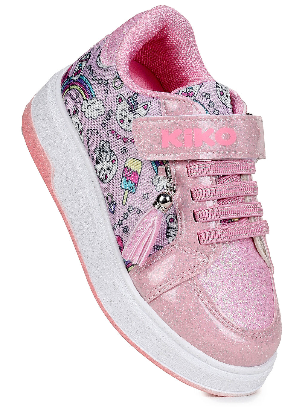 Pembe Maria Cırtlı Simli Kız Çocuk Spor Ayakkabı