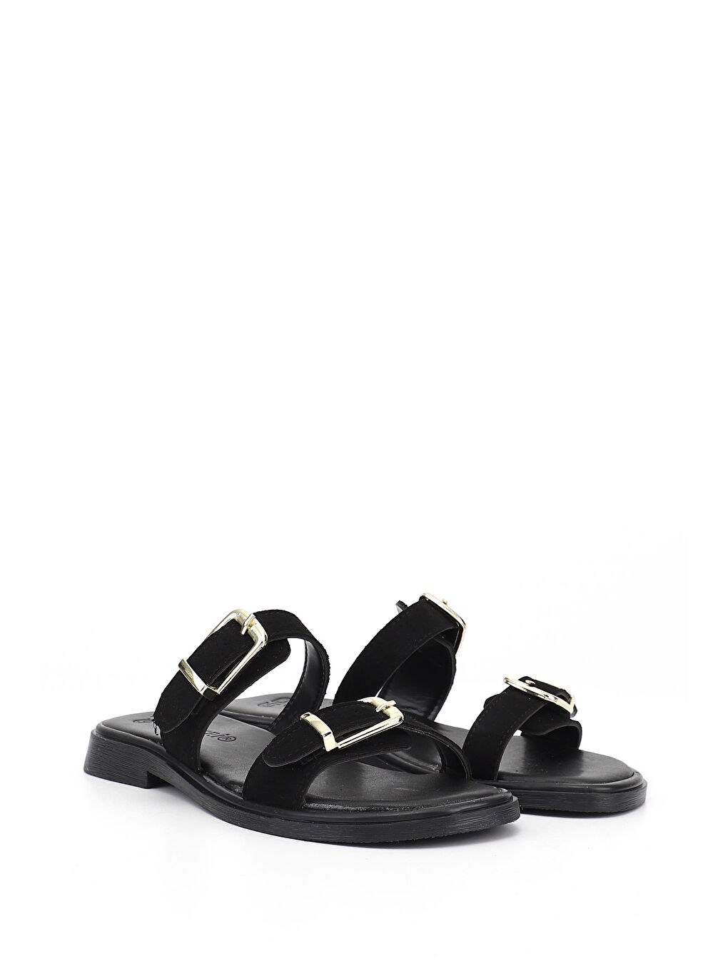 Siyah Kadın SİYAH MELANJ Tokalı Günlük Terlik-1