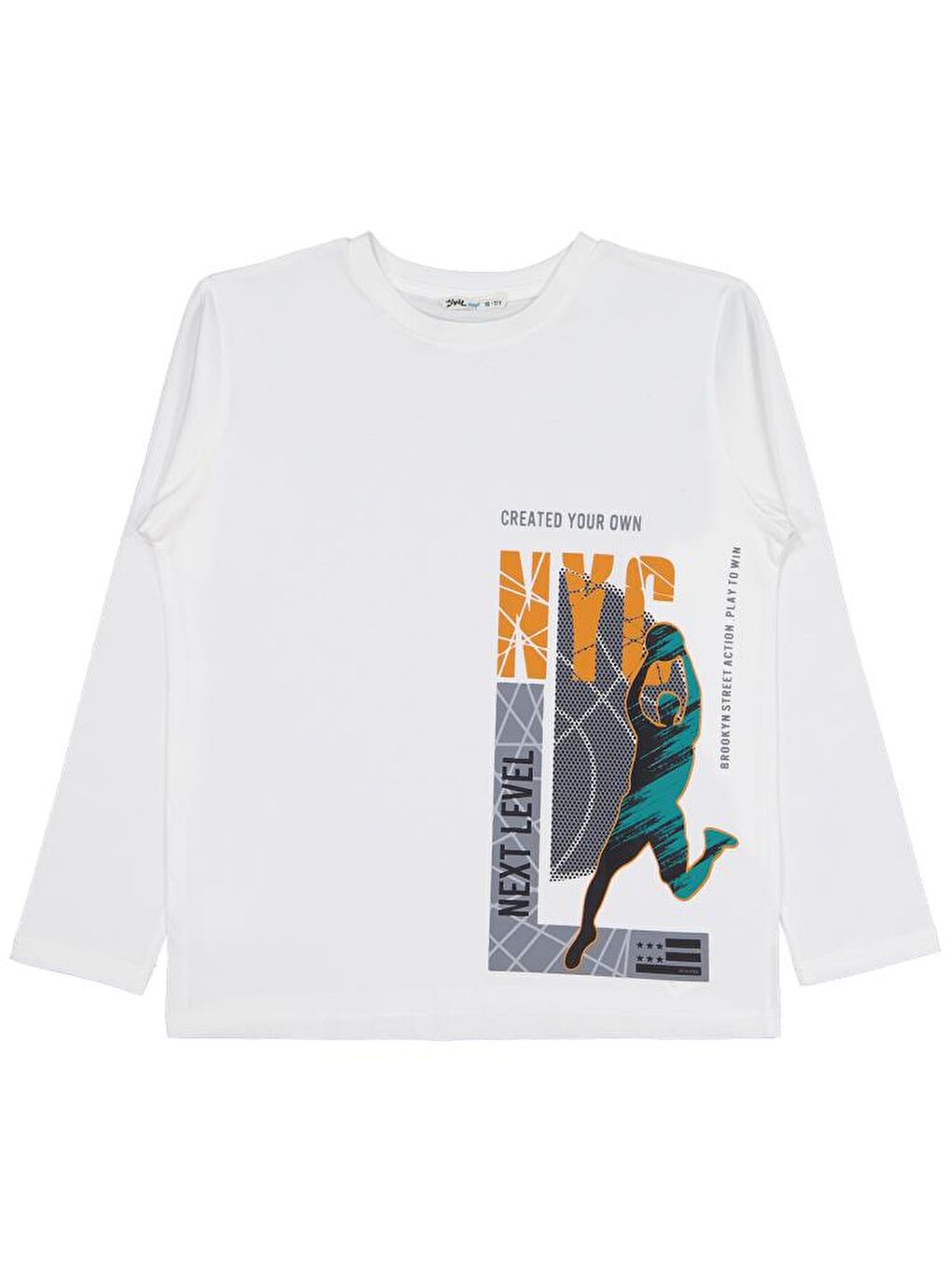 Ekru Erkek Çocuk Nyc Baskılı 10-13 Yaş Sweatshirt