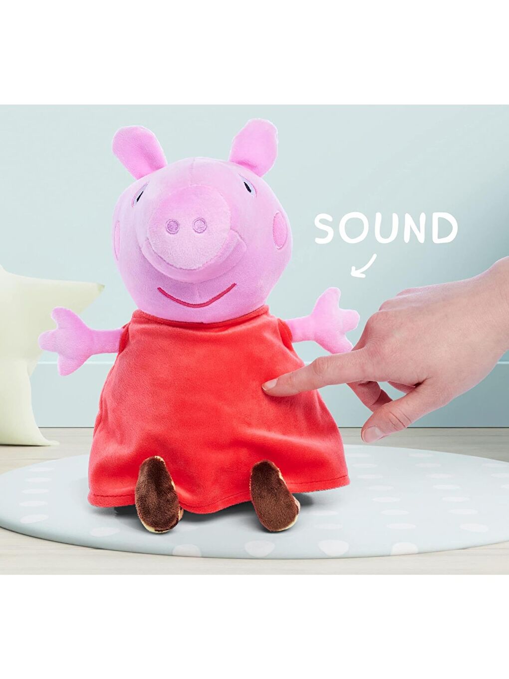 Peppa Pig Sesli Pelüş 22 cm Karnına Bastığınızda Eğlenceli Sesler Çıkarır - 2