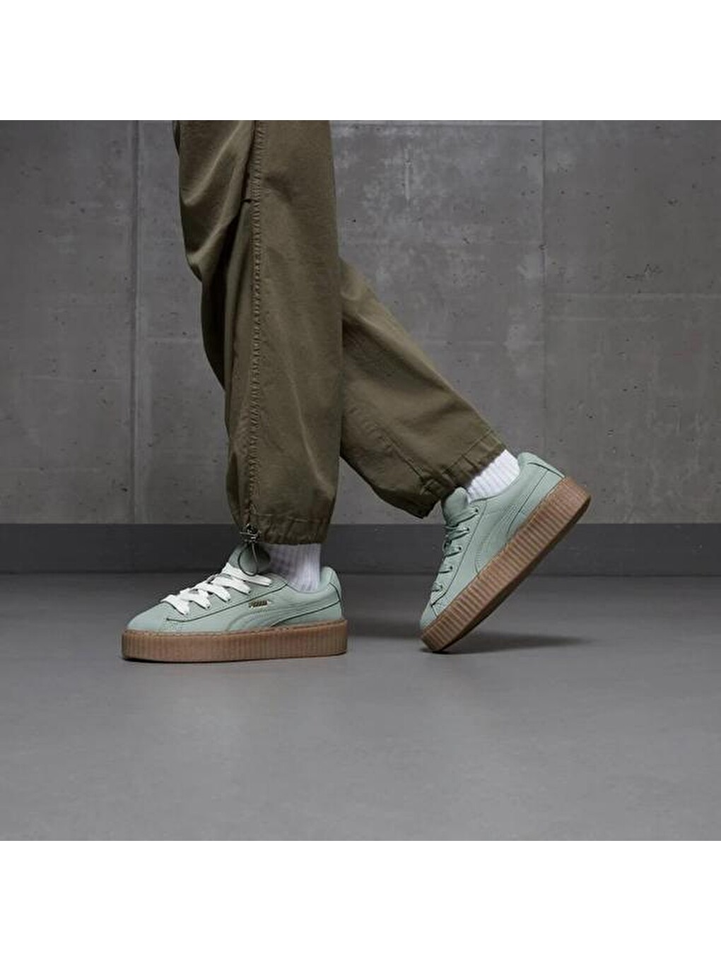 Creeper Phatty Nubuck Yeşil Sneaker-5