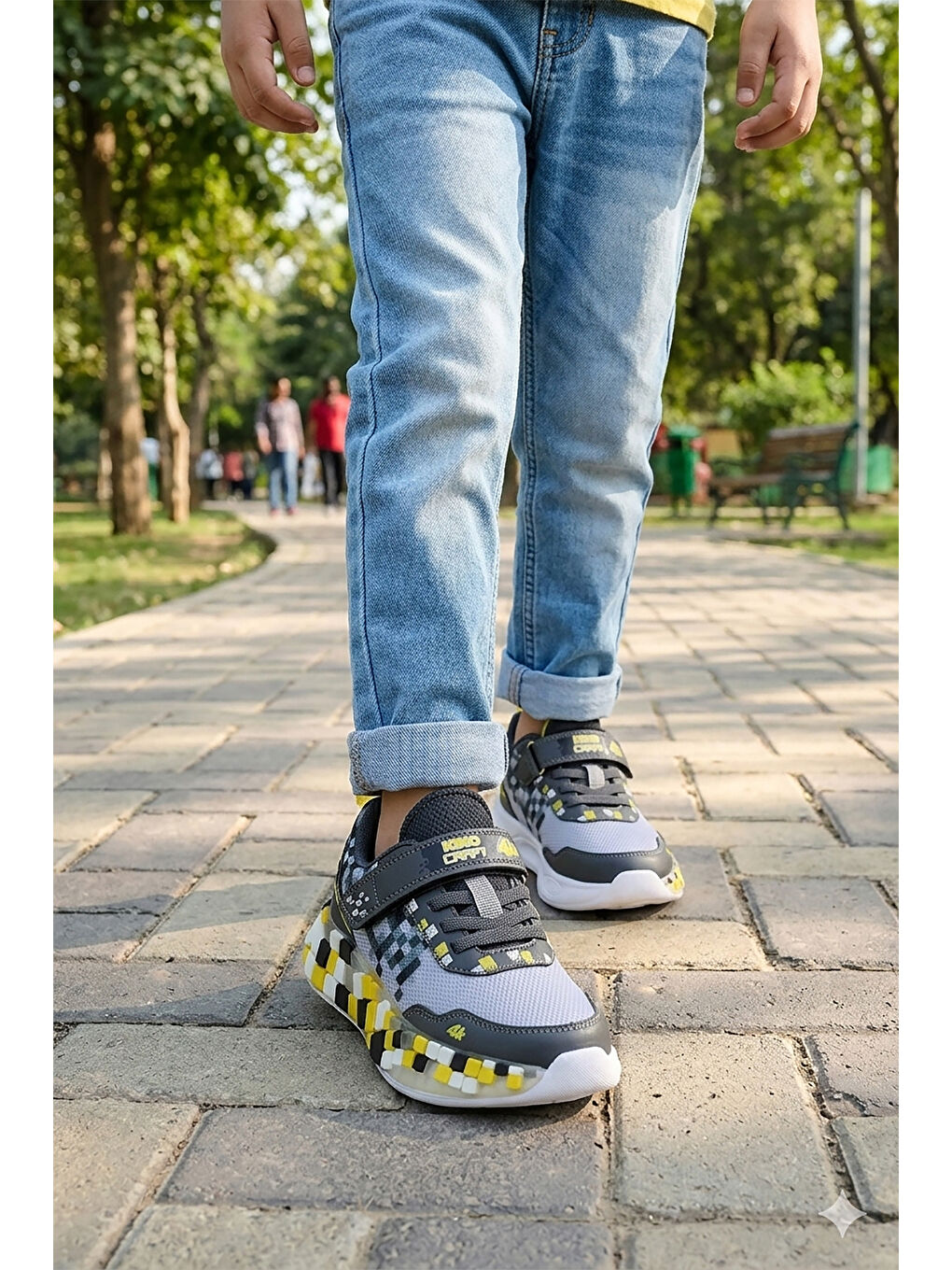 Gri Jenks Craft Cırtlı Erkek Çocuk Spor Ayakkabı-2