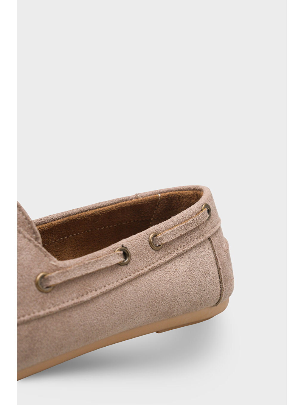 Bej Sabina Bağcıklı Kadın Loafer Ayakkabı-3