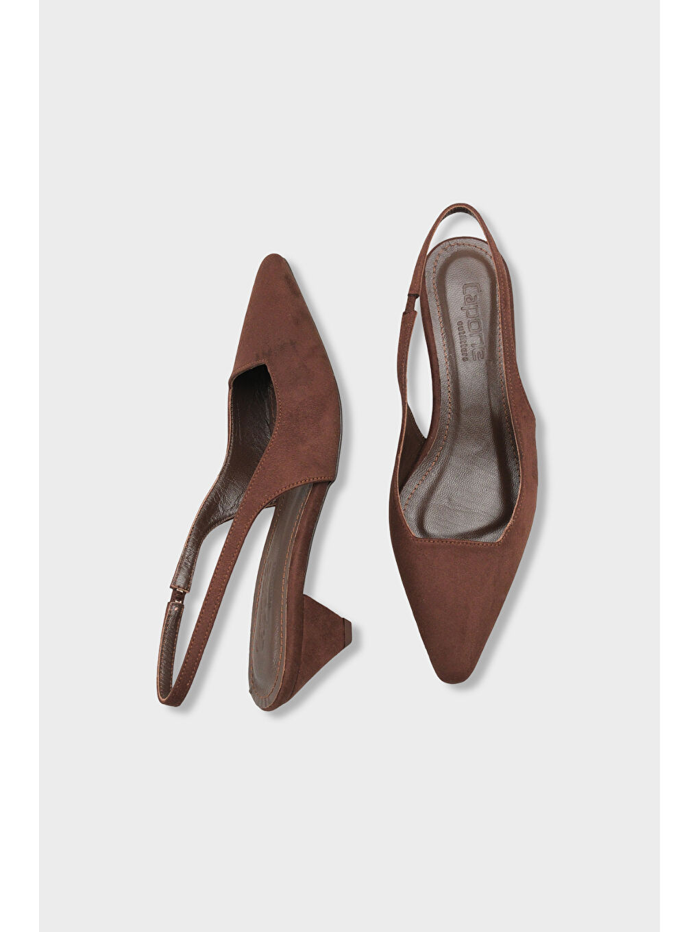 Kahverengi Ricki Hakiki Deri Astarlı Sivri Burunlu Orta Topuklu Arkası Açık Kadın Ayakkabı-4