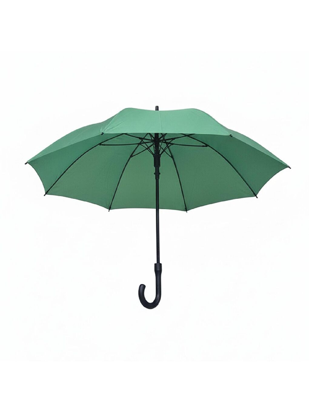 Yeşil Fiber Bastonlu Yarı Otomatik 8 Telli 60 cm Şemsiye (115M)