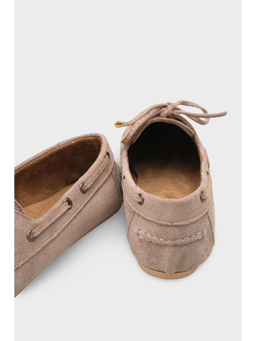 Bej Sabina Bağcıklı Kadın Loafer Ayakkabı-4