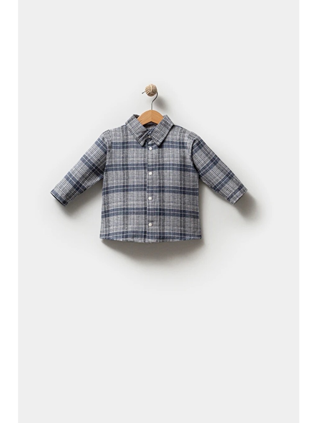 Turuncu Erkek Bebek Gömlek Sweatshirt ve Jean Pantolon 3'lü Takım 9064-9