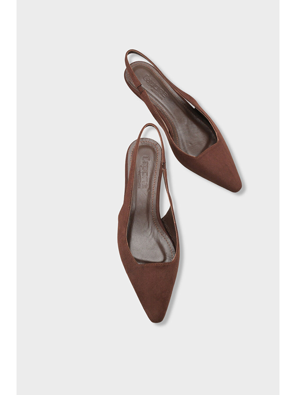 Kahverengi Ricki Hakiki Deri Astarlı Sivri Burunlu Orta Topuklu Arkası Açık Kadın Ayakkabı-5