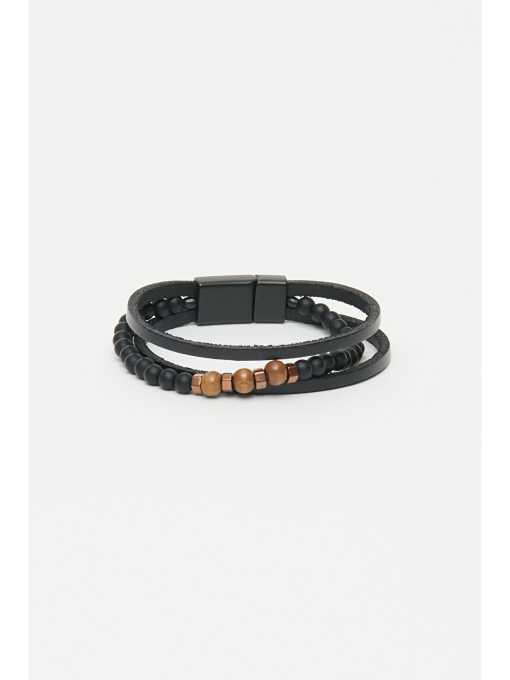 Erkek Siyah %100 Deri Bileklik