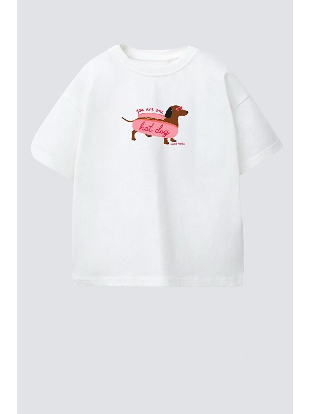 Ekru Kız Çocuk Bisiklet Yaka Baskılı Tshirt