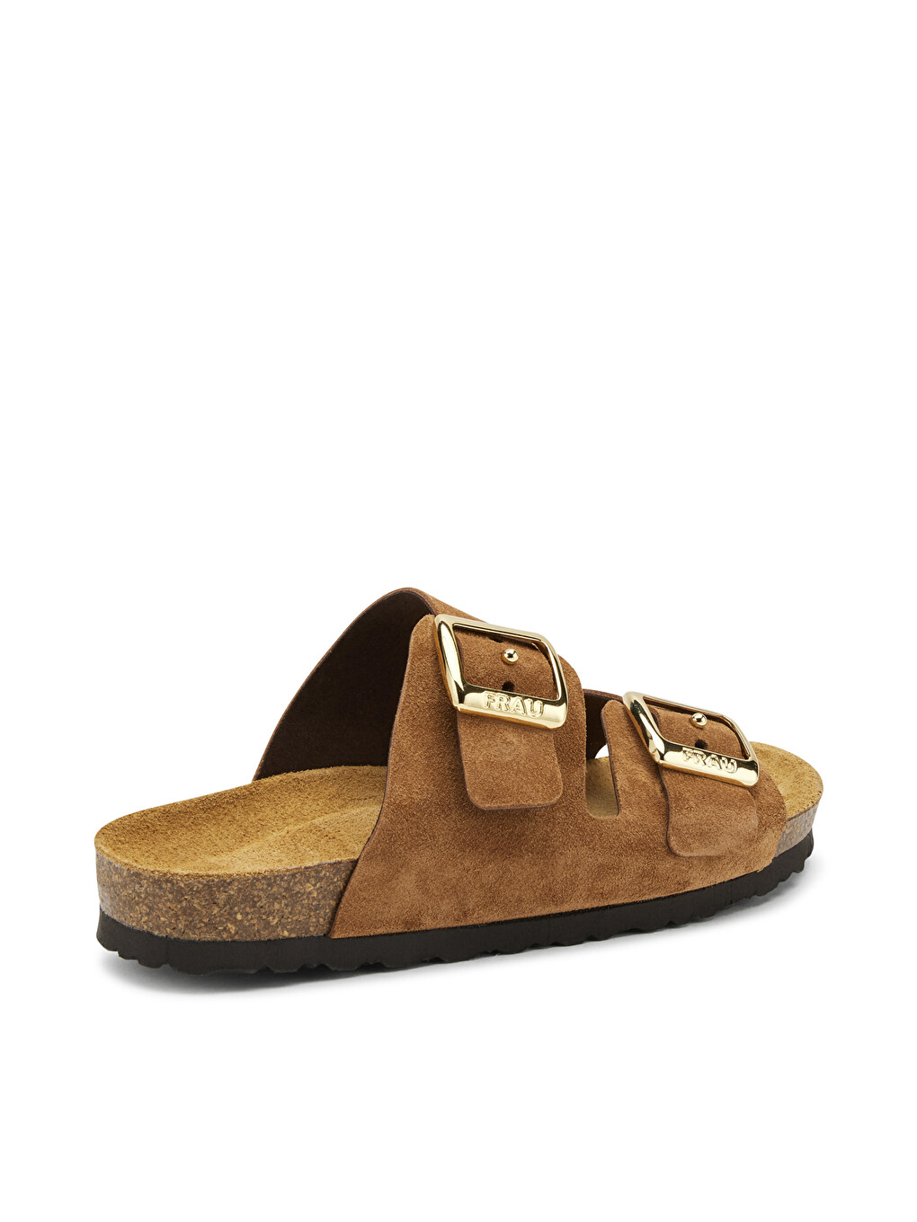 Kahverengi Kadın Terlik 17B8 SUEDE Double-Strap Sliders-2