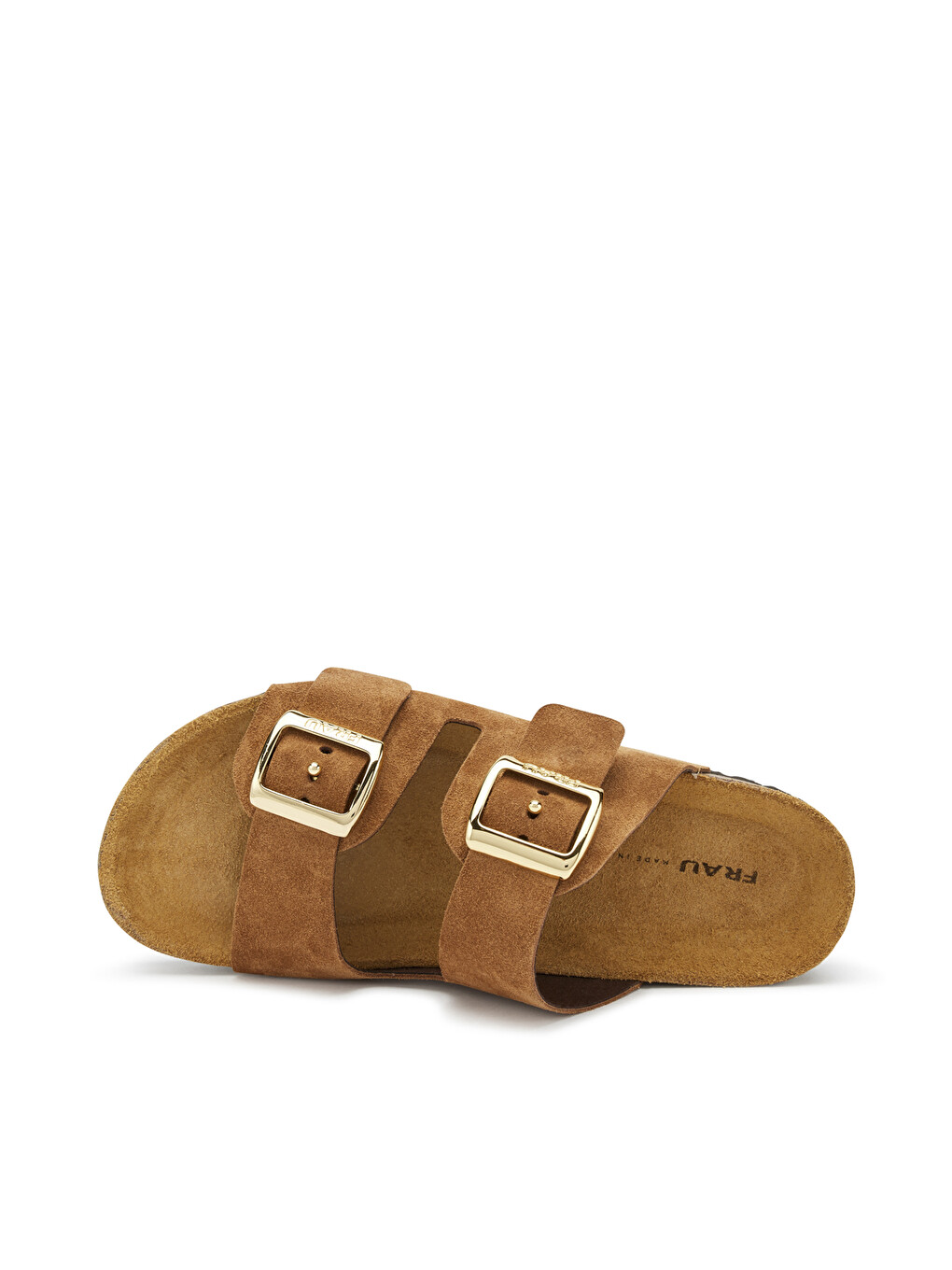 Kahverengi Kadın Terlik 17B8 SUEDE Double-Strap Sliders-3