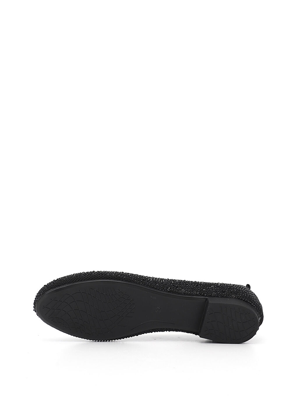 Siyah Kadın SİYAH Taşlı Yuvarlak Burunlu Babet-4