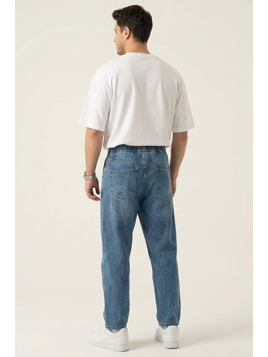 Erkek Rahat Kesim Baggy Jean Pantolon 30074 - İndigo-4