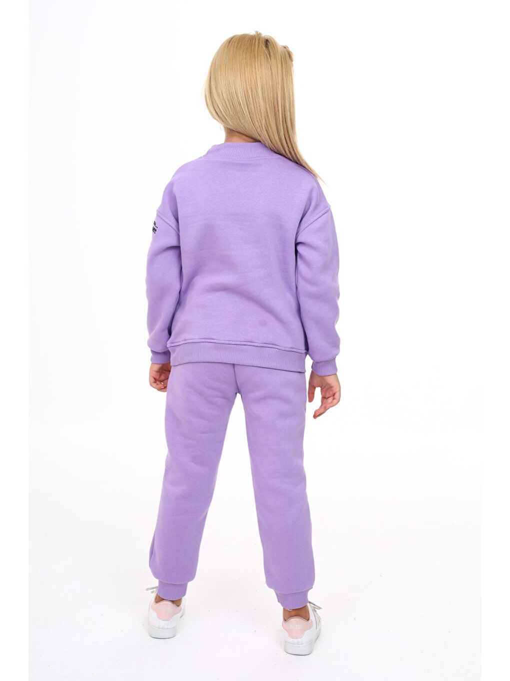 Lila Kız Çocuk Nakışlı Eşofman Takım-5