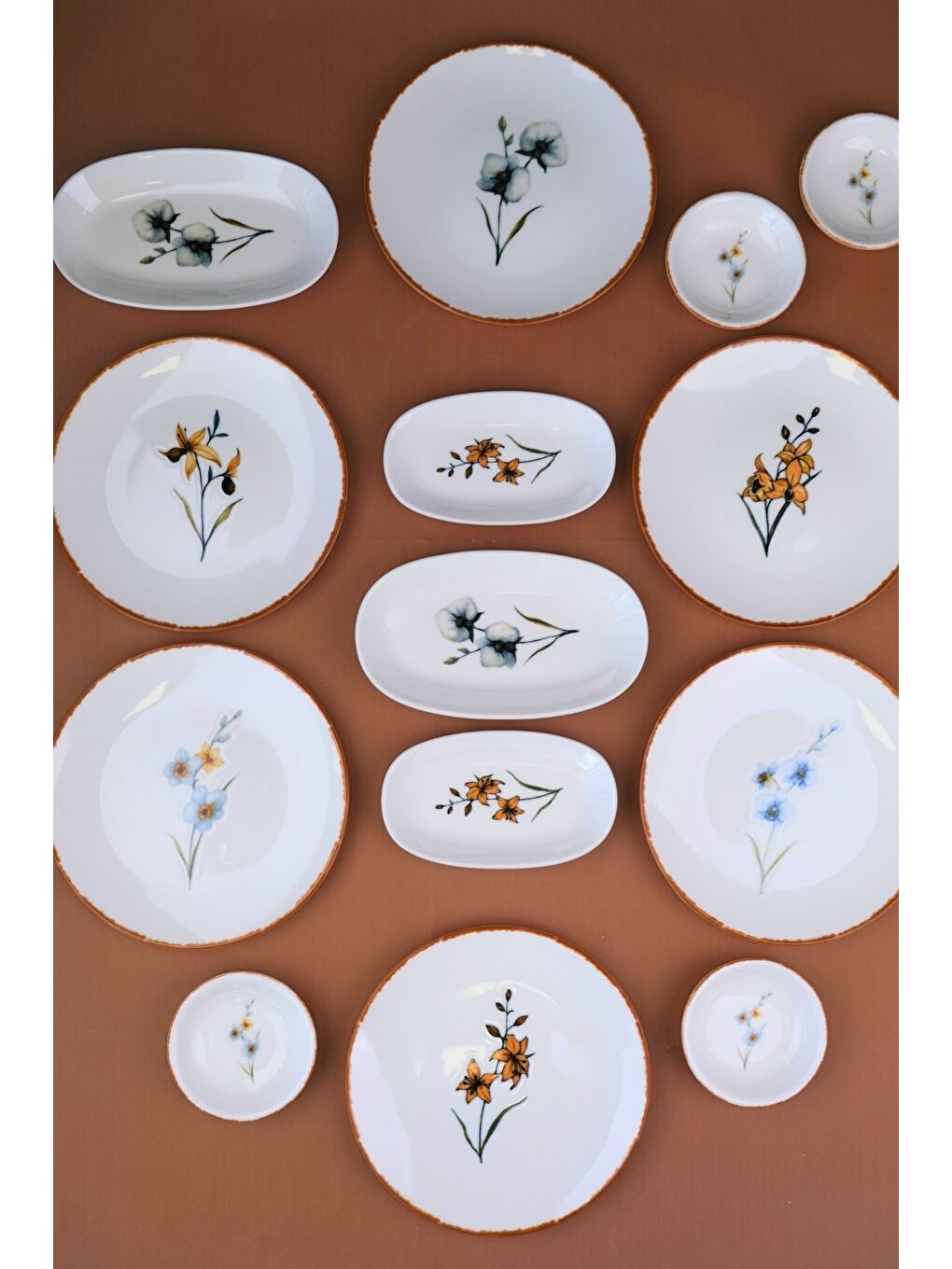 Beyaz Porselen Azelya Kahvaltı ve İkram Takımı 6 Kişilik 14 Parça-2