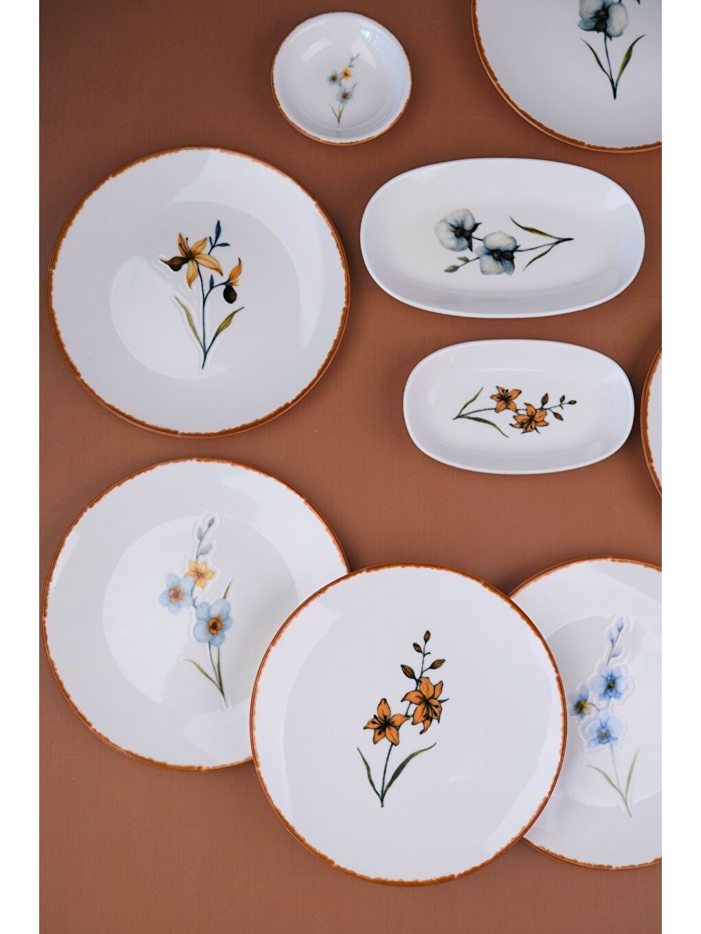 Beyaz Porselen Azelya Kahvaltı ve İkram Takımı 6 Kişilik 14 Parça-3