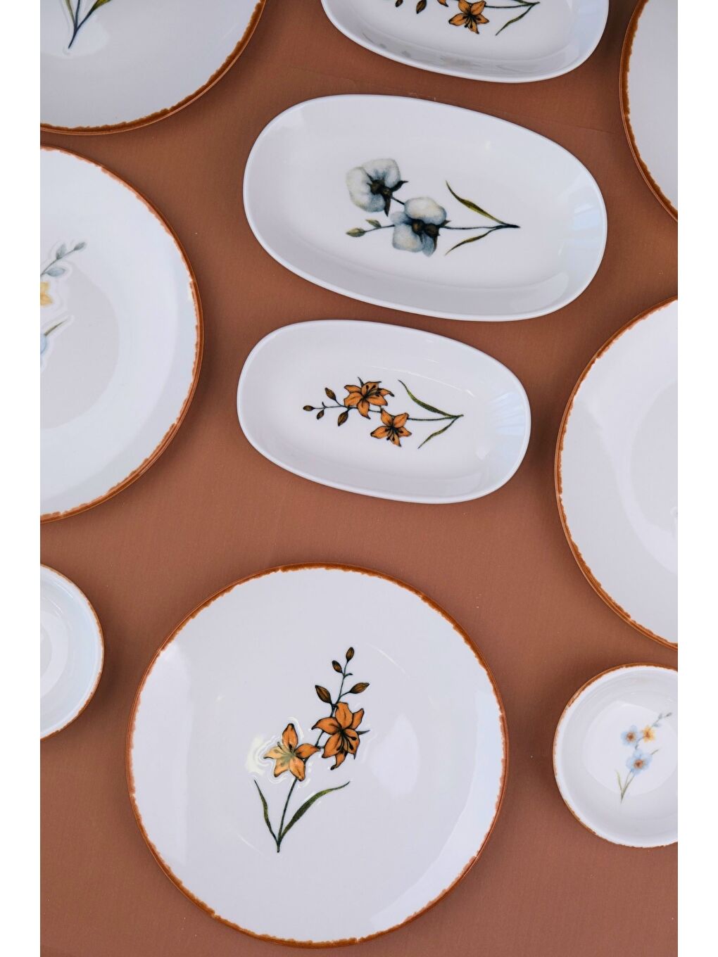 Beyaz Porselen Azelya Kahvaltı ve İkram Takımı 6 Kişilik 14 Parça-4