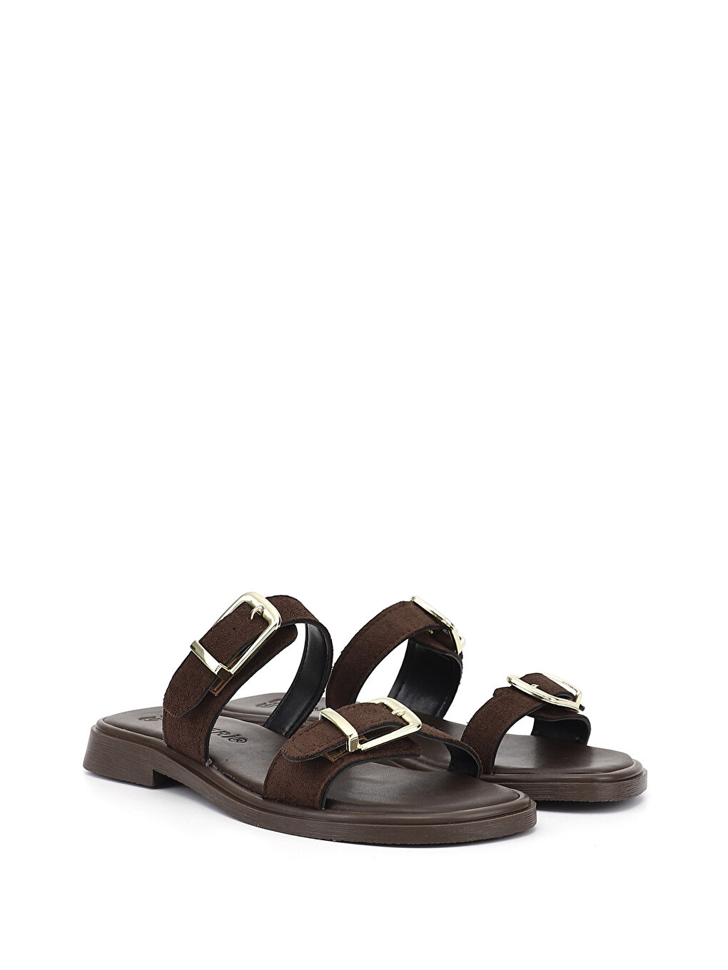 Kahverengi Kadın AÇIK KAHVERENGİ Tokalı Günlük Terlik-1