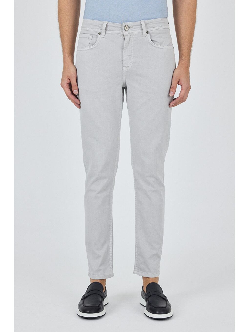 Bej Taş Rengi Pamuklu 5 Cep Casual Slim Fit 5 Cep Pantolon 1003250318