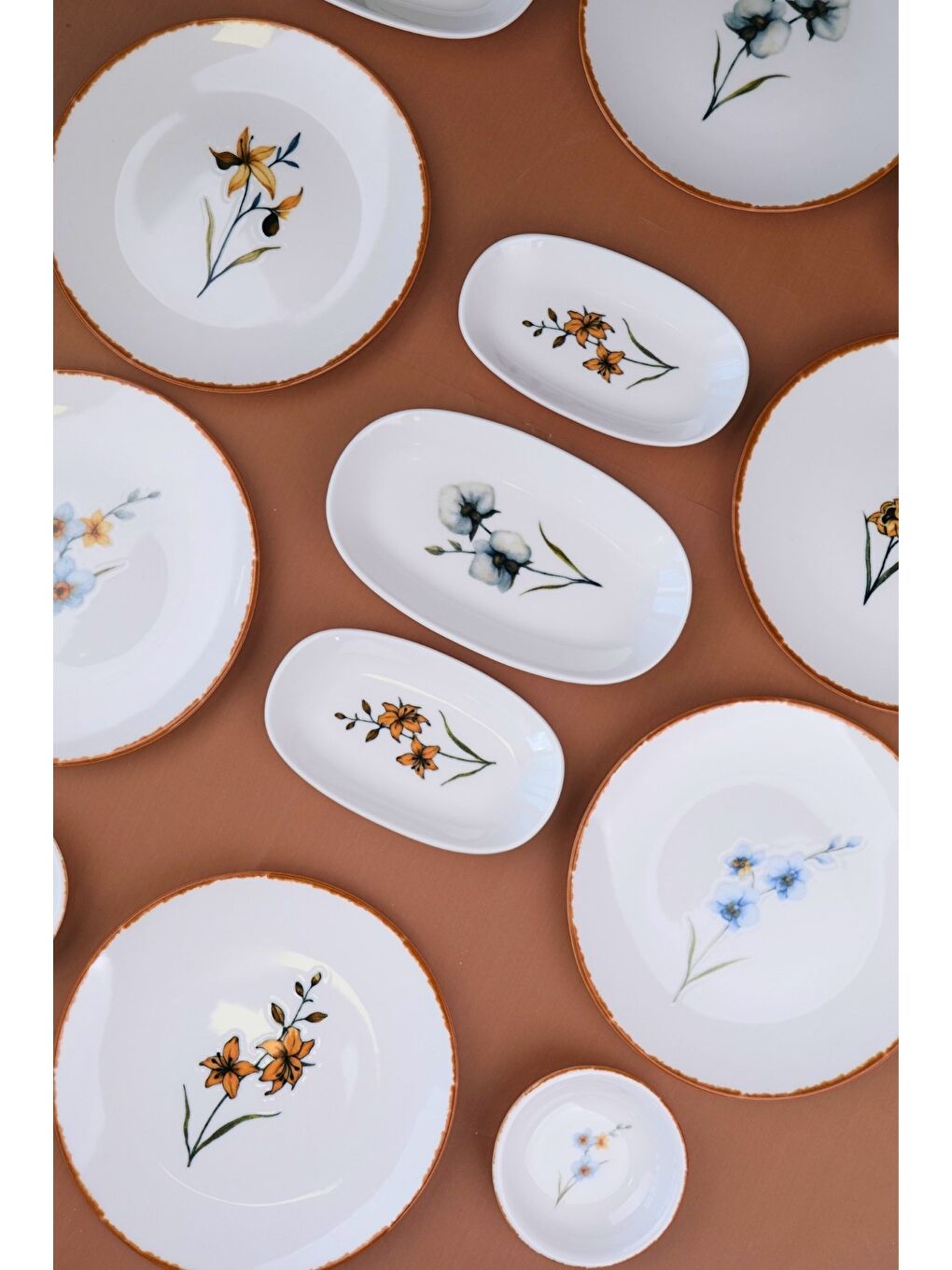 Beyaz Porselen Azelya Kahvaltı ve İkram Takımı 6 Kişilik 14 Parça-6