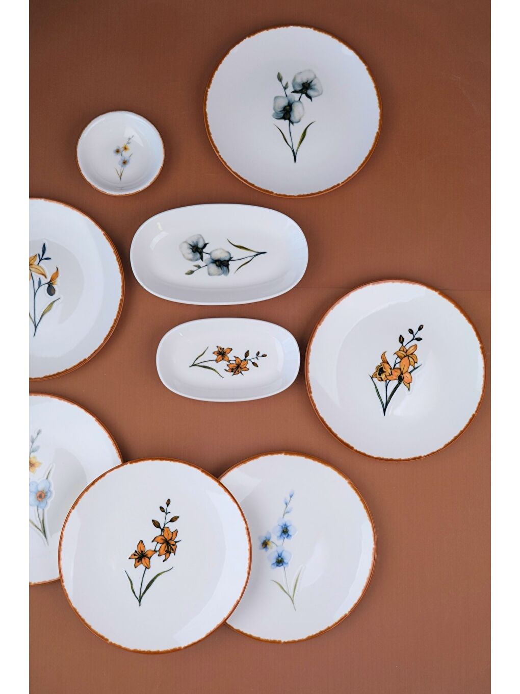 Beyaz Porselen Azelya Kahvaltı ve İkram Takımı 6 Kişilik 14 Parça-7