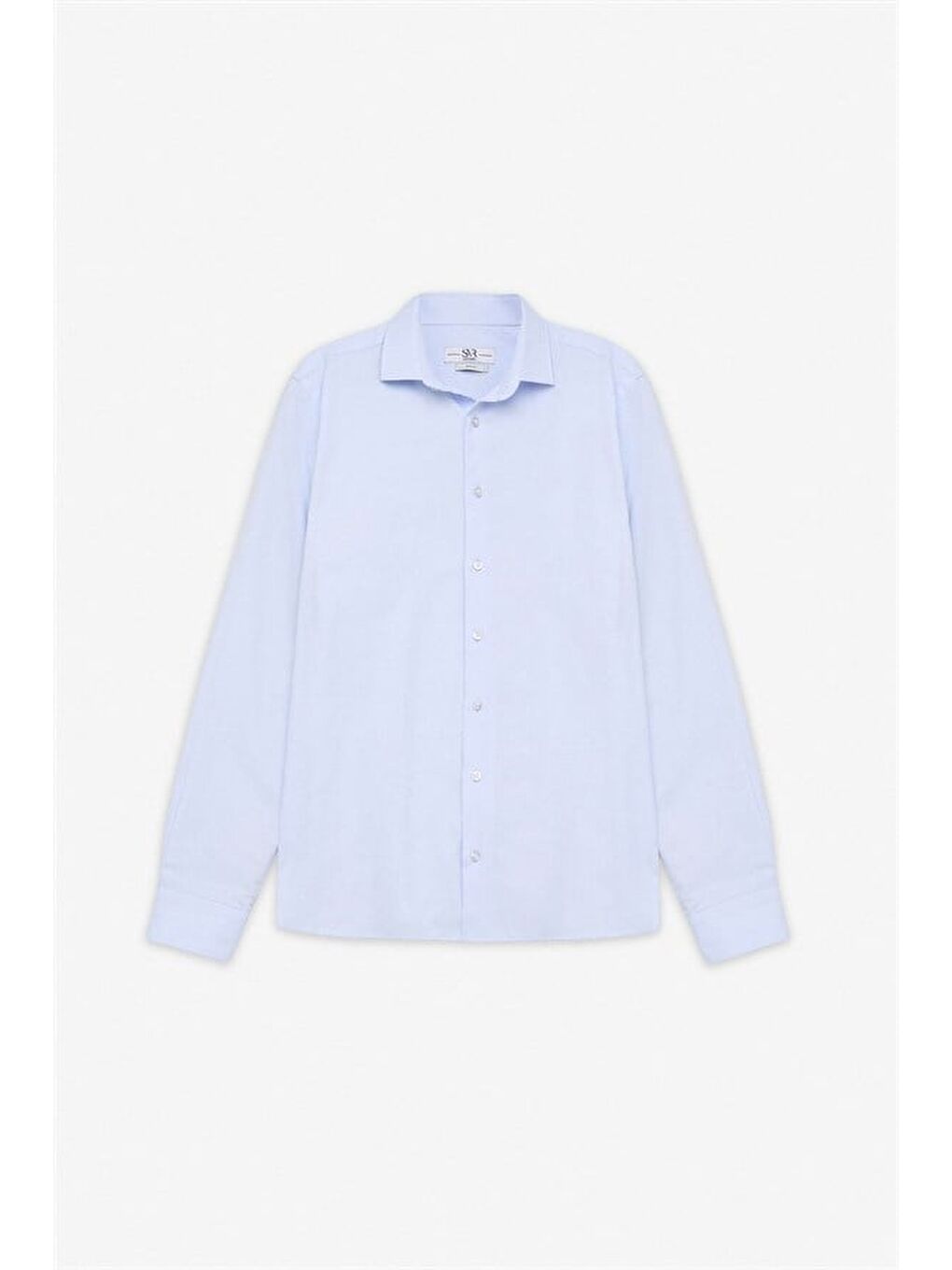 Buz Mavi Slim Klasik Yaka Casual Gömlek-5