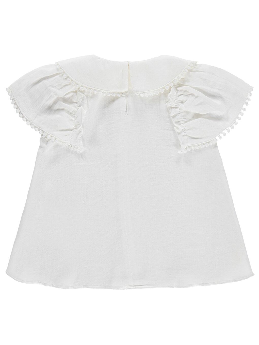 Baby Bebe Yaka 6-18 Ay Elbise - Beyaz-1