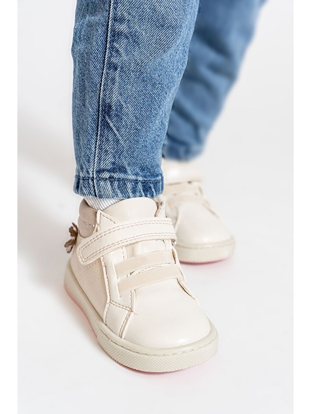 Kız Çocuk Bej Hakiki Deri Suya Dayanıklı Anatomik Günlük Bot-1