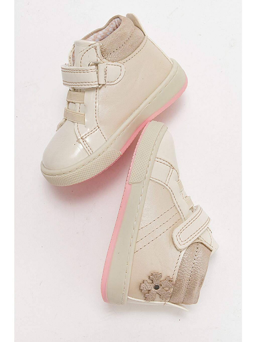 Kız Çocuk Bej Hakiki Deri Suya Dayanıklı Anatomik Günlük Bot-3