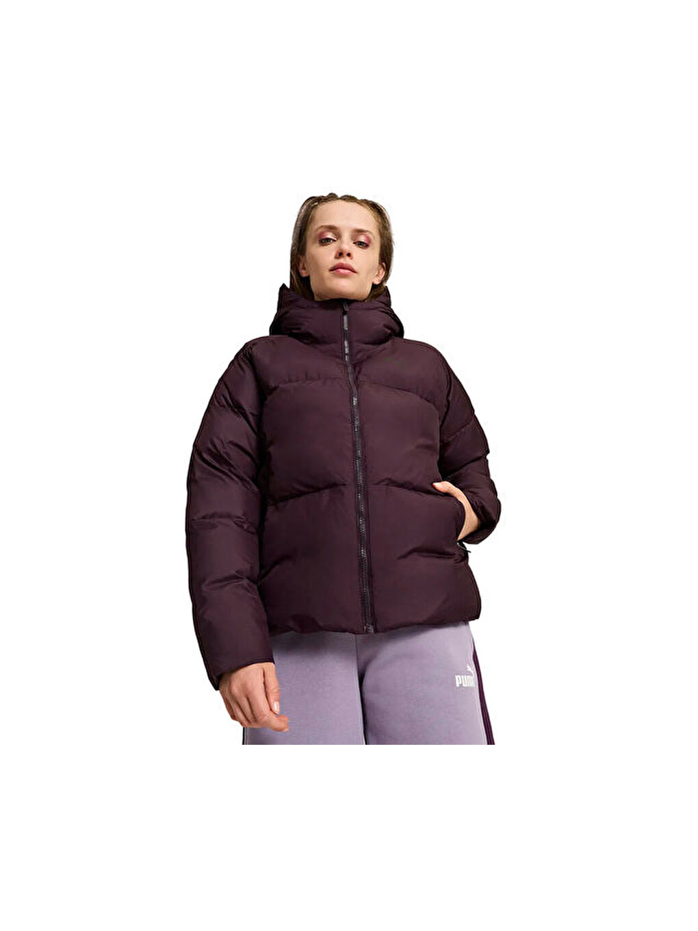 Poly Puffer Jacket Kadın Günlük Mont 62648944 Mor-2