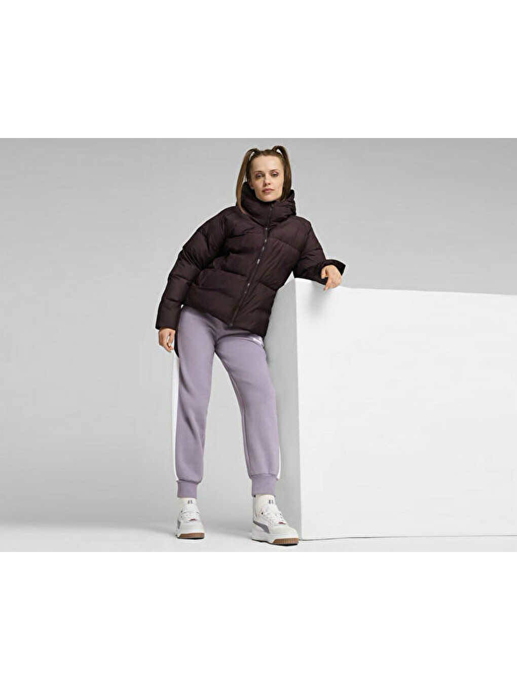 Poly Puffer Jacket Kadın Günlük Mont 62648944 Mor-4