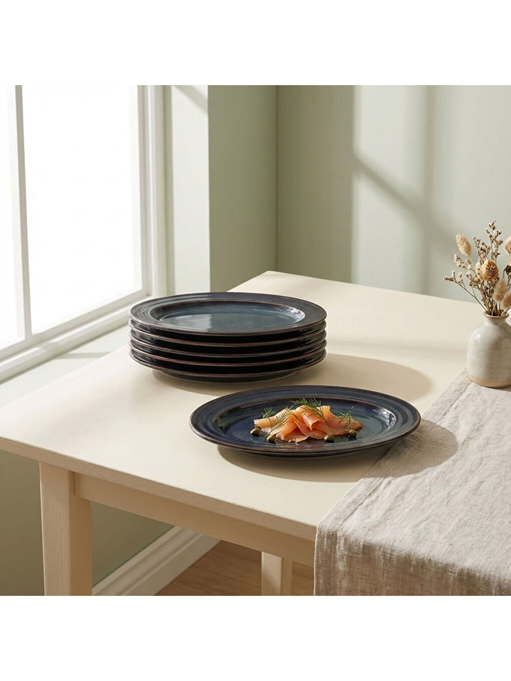 Ekru Valeron 2 Adet 29 Cm Kayık Tabak Reaktif  Oasis Vr 1131-1