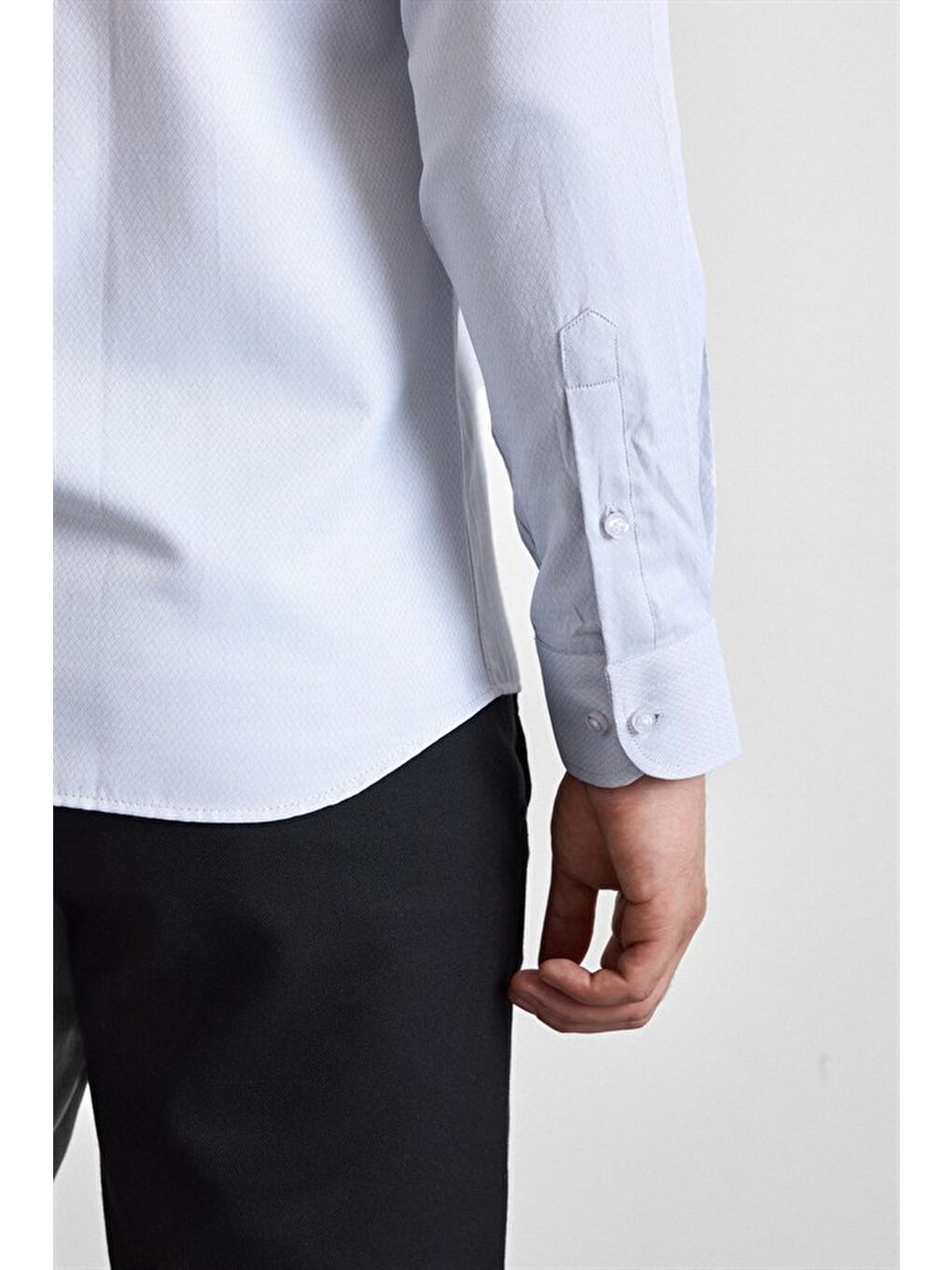 Gri Taş Slim Klasik Yaka Casual Gömlek-2