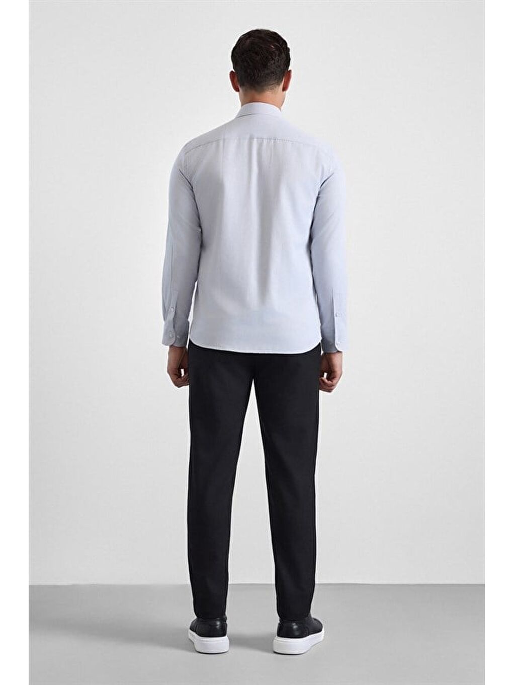 Gri Taş Slim Klasik Yaka Casual Gömlek-3