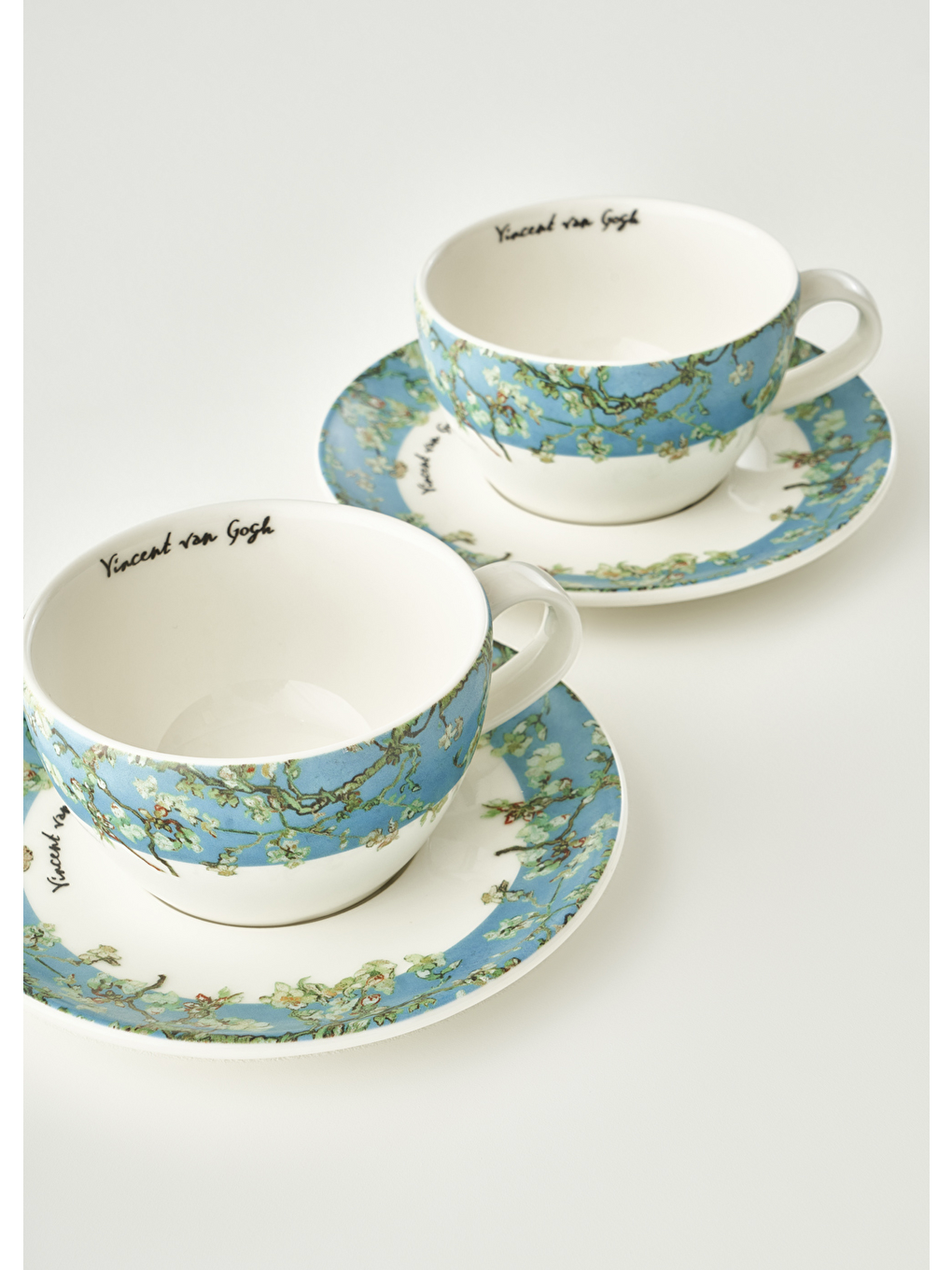 Van Gogh Almond Blossom 2'li Çay Fincanı Seti Turkuaz (270 Cc)-5
