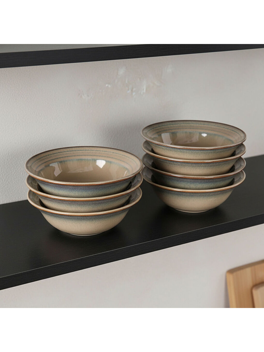 Ekru Valeron 6 Adet 15 Cm Çorba Kasesi Reaktif Agate   969-1