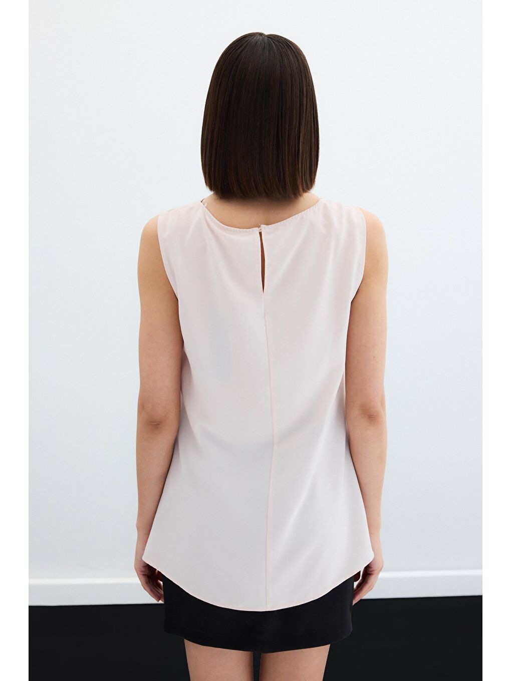 Pembe Tek Omuz Detaylı Bluz - Pudra-7